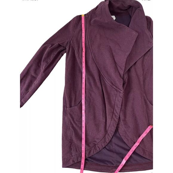 Lululemon That's a Wrap Heathered Bordeaux Drama Button Jacket Size 4 Small - Picture 8 of 10